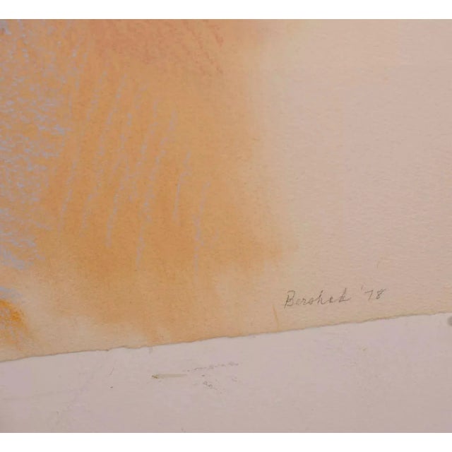 Helen Bershad Rosetta Earth I Diptych Signed Postmodern Pastels 1978 Unframed For Sale - Image 4 of 12