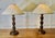 Wood Teak Carved Tree of Life Table Lamps, 1940s, Set of 2 For Sale - Image 7 of 9