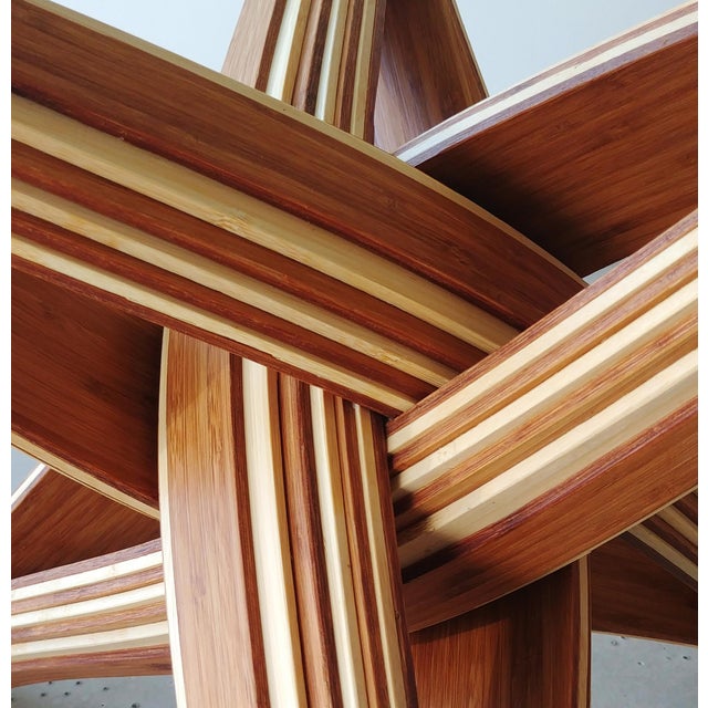 "Lock" Caramel Naturel Bamboo Coffeetable For Sale - Image 4 of 12