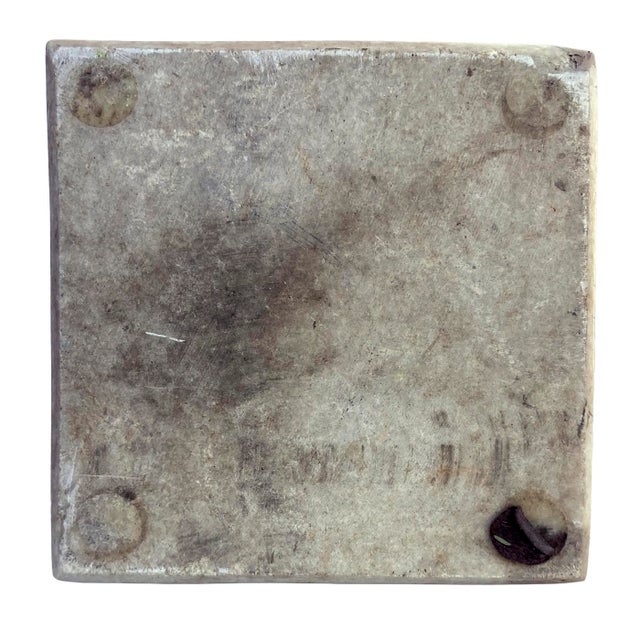 Antique Carrera Marble Column Base For Sale - Image 11 of 11