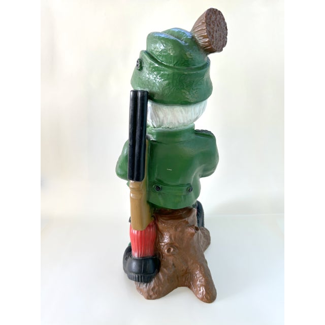 This vintage Zeho garden gnome with the original paint is pre-owned. It's a large gnome standing 17.5" tall and while...