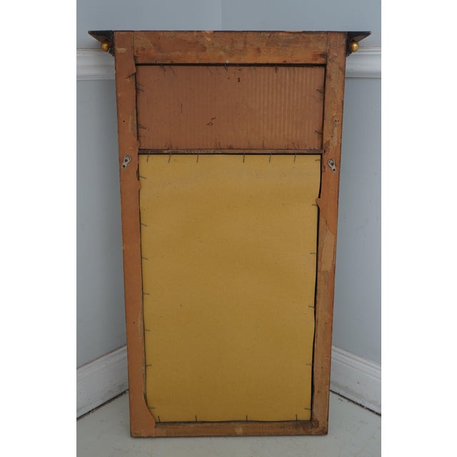 Vintage Federal Style Mt Vernon Eglomise Panel Gold Mirror For Sale - Image 9 of 9