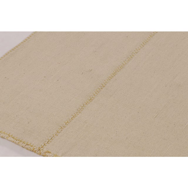 Rug & Kilim Rug & Kilim’s Contemporary Kilim in Beige and Cream Textural Stripes For Sale - Image 4 of 10