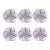 Hand-Painted South African Art Pottery Botanical Pinwheel Plates - Set of 6 For Sale