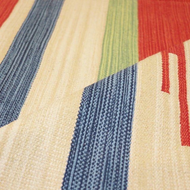 2020s Pasargad Home Kilim Beige Cotton Area Rug- 6' 0" X 6' 0" For Sale - Image 5 of 6