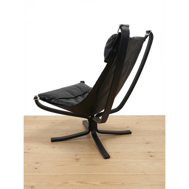 Mid-Century Modern Black Falcon Chair by Sigurd Ressell for Vatne Furniture, 1960s For Sale - Image 3 of 15