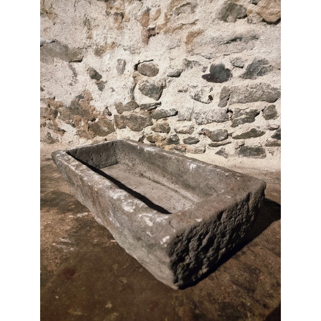 Antique French Stone Trough in Volcanic Rock, 1750-1850 For Sale - Image 9 of 16