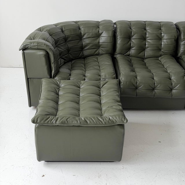 c. 1980s. Switzerland. Price is for the set. Contact us if you’d like to purchase a single item. Reupholstered in luxe...