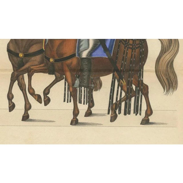 Reibisch, Medieval Horsemen with Festive Standards, 1842, Lithograph For Sale - Image 3 of 7