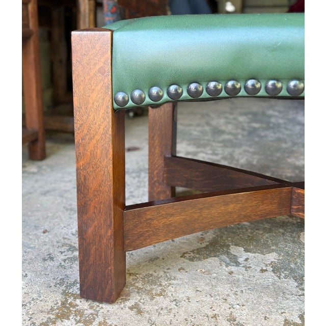 1990s 1990s Stickley Mission Oak Eastwood Ottoman or Stool For Sale - Image 5 of 12