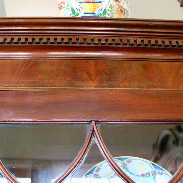 Antique Georgian Period Mahogany Glass Front Bookcase For Sale - Image 6 of 18