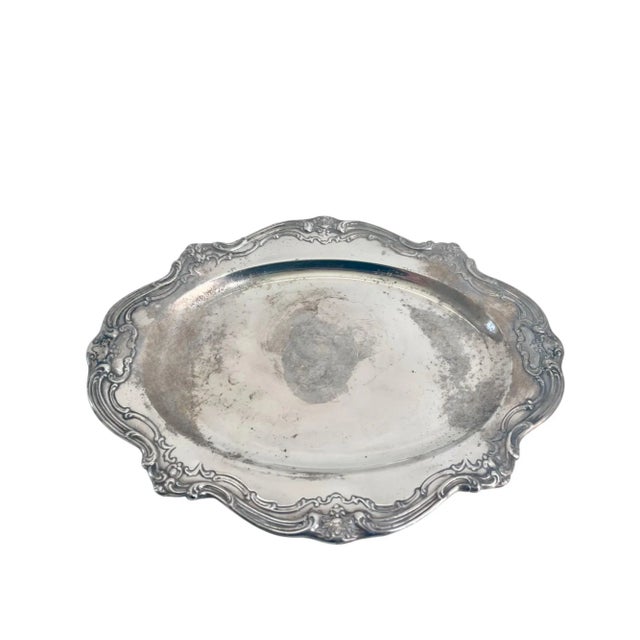 Vintage Silver Plate Tray For Sale - Image 4 of 4