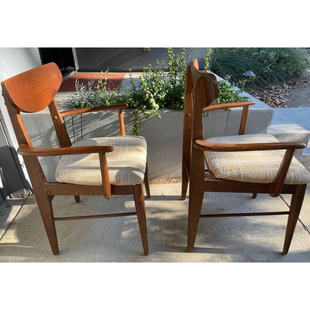Brown Pair Vintage Stanley Furniture Mid Century Modern Armchairs – 1960s For Sale - Image 8 of 10