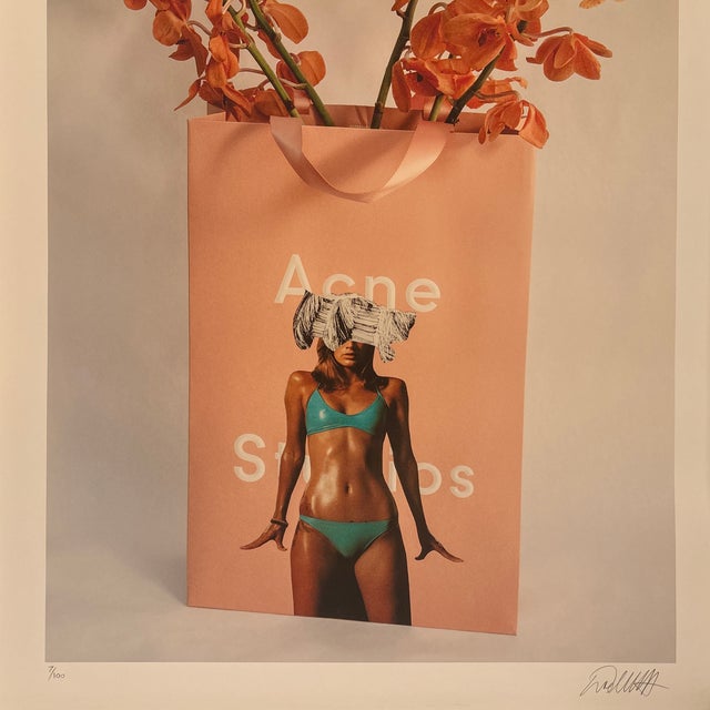 Modern Dina Broadhurst Bagged It / Acne Print For Sale - Image 3 of 5