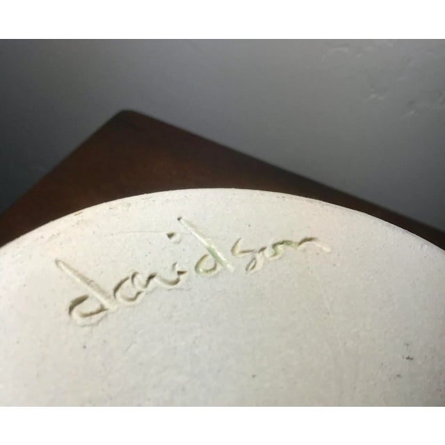 Late 20th Century Large Moss Green Studio Ceramic Bowl For Sale - Image 5 of 6