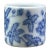 Blue & White Porcelain Thumb Ring With Floral Motif For Sale