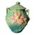 1944 Mid-Century Roseville Pottery "Clematis" Green Cookie Jar - Shape 3-8 (Jg) For Sale