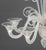Modern Murano Glass Eight-Branch Chandelier For Sale - Image 4 of 11