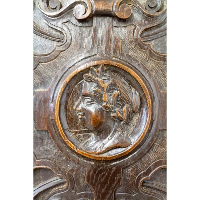 Renaissance Revival Oak 2-Part Buffet Cabinet, France, Mid-19th Century For Sale - Image 9 of 18