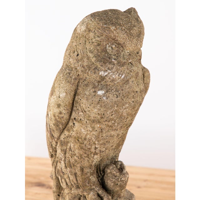 Vintage Stone Horned Owl Garden Ornament, Usa Mid 20th C. For Sale - Image 14 of 14