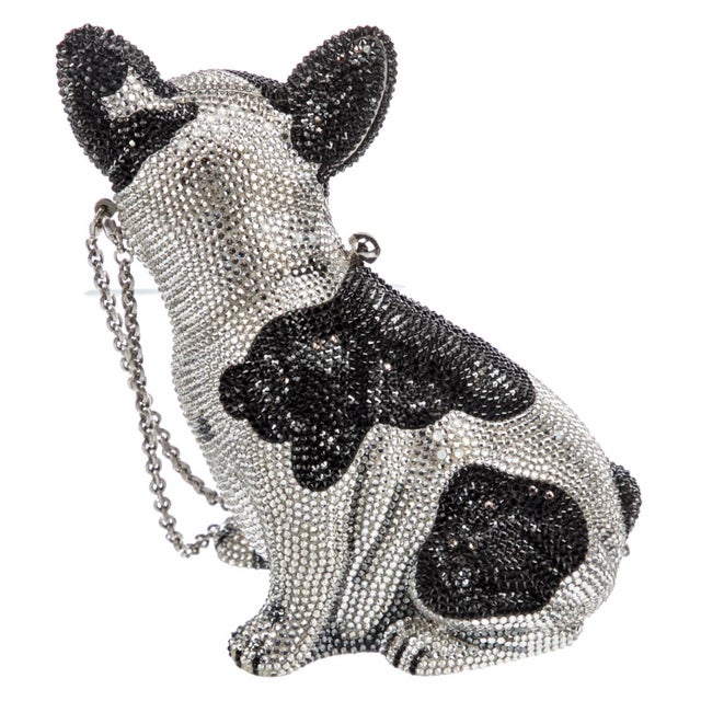 2019 Judith Leiber French BullDog Fred Crystal Minaudiere Evening Clutch Bag Collector’s Edition in Box For Sale - Image 17 of 18