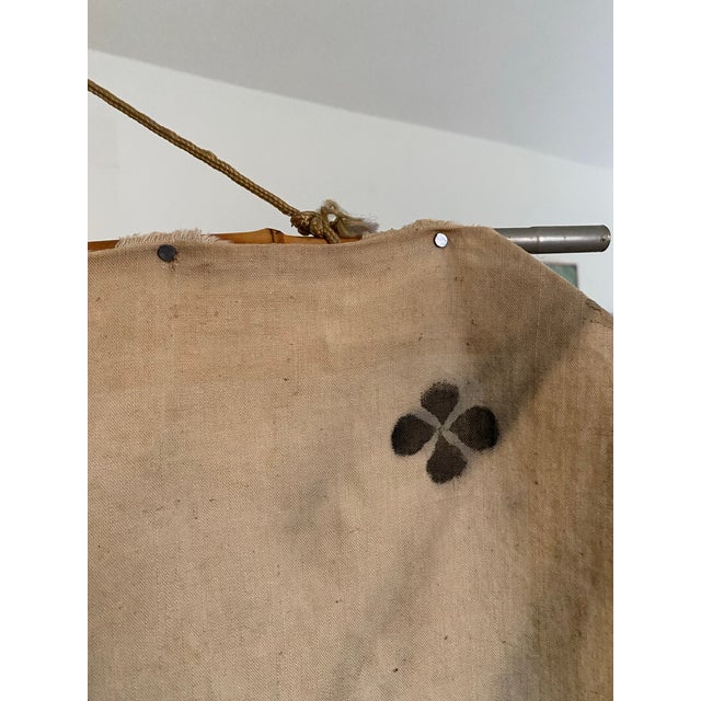 Vintage Indian Hand-Painted Cotton Wall Hanging With Horseman Motif, 44” For Sale - Image 9 of 10