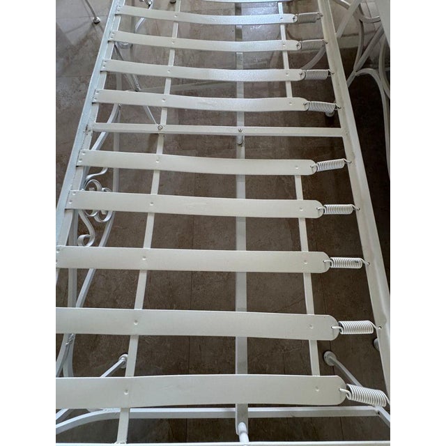 1970s Palm Beach Regency Wrought Iron Patio Set - Sofa and 2 Arm Chairs For Sale - Image 17 of 17