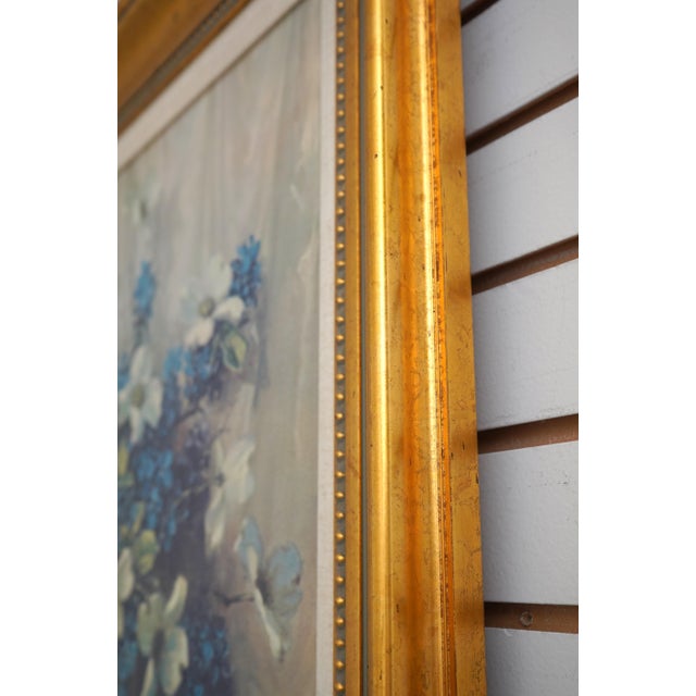 A.d. Greer Oil on Canvas Still Life Flowers Signed For Sale - Image 9 of 11