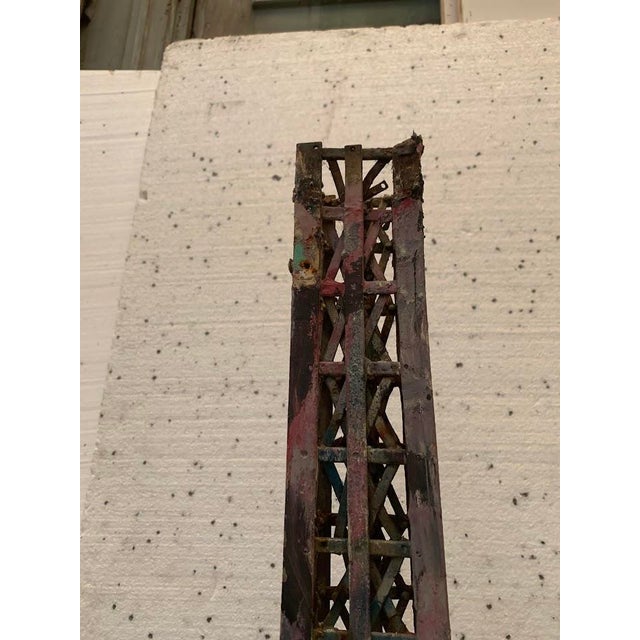 Eiffel Tower in Flat Iron and Patinated Angle Iron, 1900s For Sale - Image 3 of 7