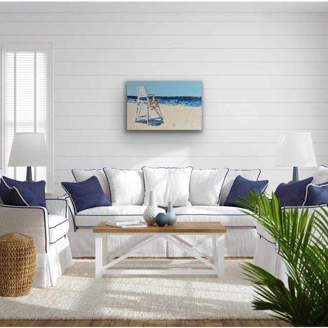Lifeguard Not on Duty, Original Oil Painting by Jennifer Hohlfelder For Sale - Image 4 of 6