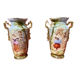 Porcelain Vases, Set of 2 For Sale
