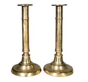 Late 18th Century English Brass Side-Eject Candlesticks