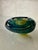 Glass Mdina Blue and Green Glass Ashtray, 1950s For Sale - Image 7 of 11