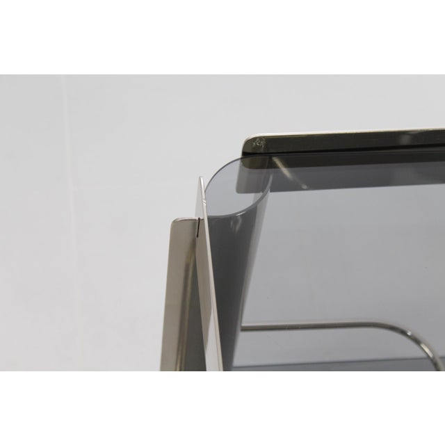 Chrome and Glass Serving Trolley, 1970s For Sale - Image 10 of 15