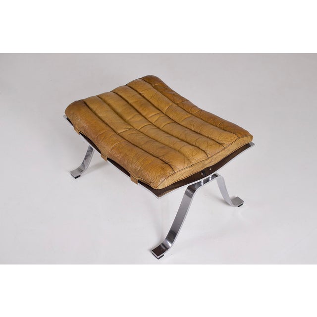 Metal Set of Ari Armchair and Ottoman from Arne Norell, 1970s For Sale - Image 7 of 18