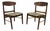 Vintage Mid Century Modern Walnut & Oak Sculptural Dining Side Chairs - A Pair For Sale