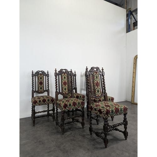 Louis XIII Oak Chairs, Set of 6, in Very Good conditions.