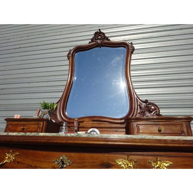 Louis XV Style Walnut Dressing Table, 1890s For Sale - Image 6 of 18