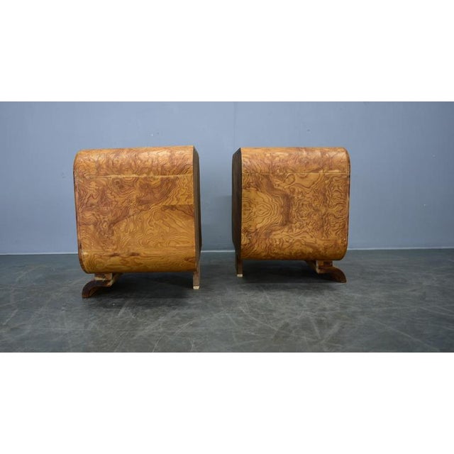 Art Deco Bedside Tables, Former Czechoslovakia, 1930s, Set of 2 For Sale - Image 4 of 18