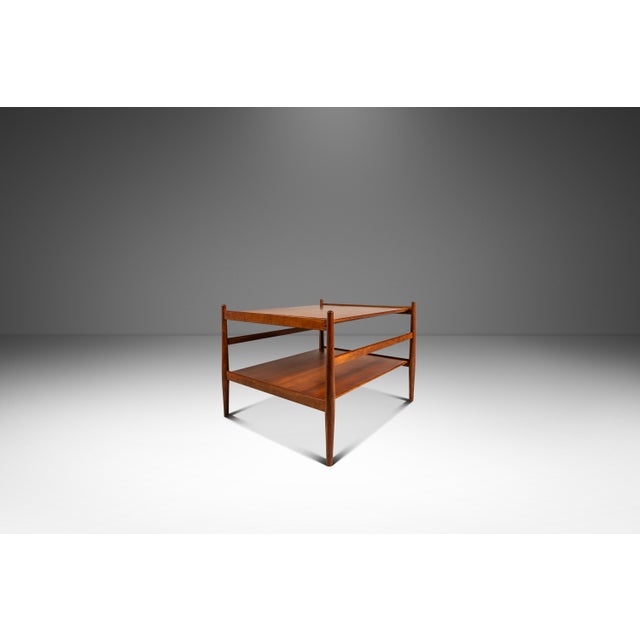 Drexel Set of Three (3) Mid-Century Modern 'Suncoast' End Tables in Walnut by Kipp Stewart & Stewart MacDougall for Drexel, Usa, C. 1960s For Sale - Image 4 of 16
