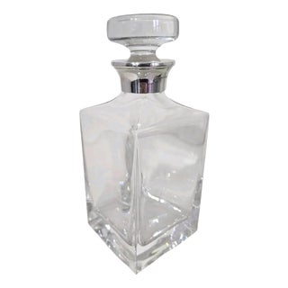 Sterling Silver Mounted Crystal Decanter, 2001 For Sale