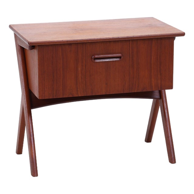 Mid-Century Danish Teak Sewing Box, 1960s For Sale