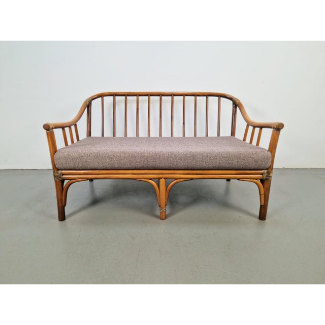 Organic Modern Bamboo and Rattan Loveseat from McGuire, 1970s For Sale - Image 11 of 18