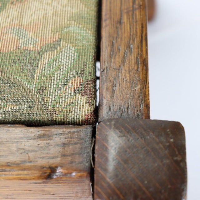 Antique Stickley School Oak Flared Leg Footstool C1920 For Sale - Image 6 of 9