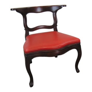 Louis XV Style Cherry Valet Slipper Chair For Sale