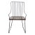 Crate & Barrel Industrial Metal & Wood Accent Chair For Sale