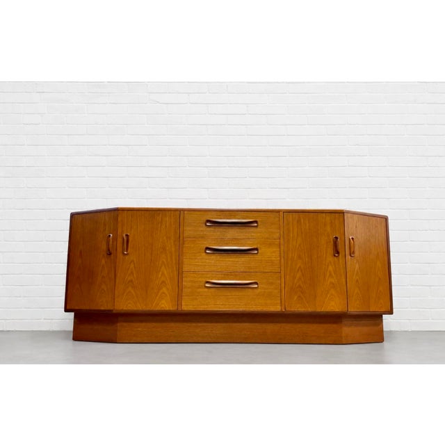 Mid Century Modern Teak Credenza by G-Plan | Sculptural Sideboard, Made in England, C. 1960’s For Sale - Image 9 of 12