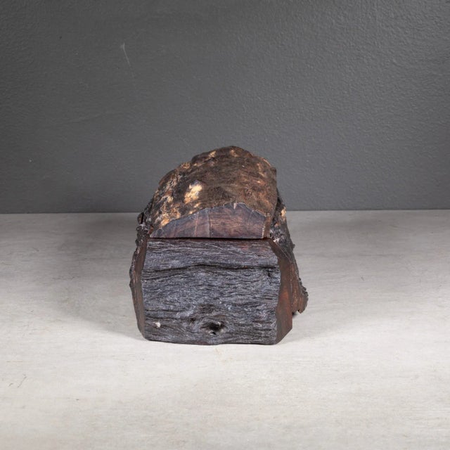 Rustic Live Edge Rosewood Box C.1940 For Sale - Image 4 of 9
