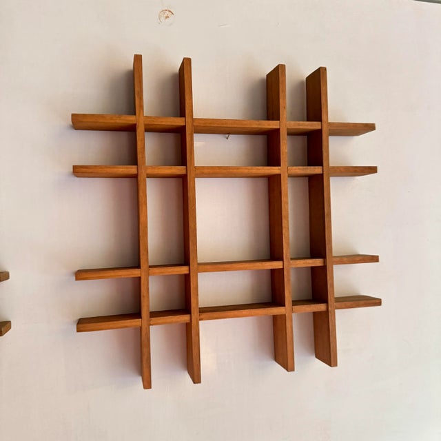 Mid-Century Modern Mid Century Modern Wooden Wall Shelves or Wall Decor- Set of 3 For Sale - Image 3 of 11
