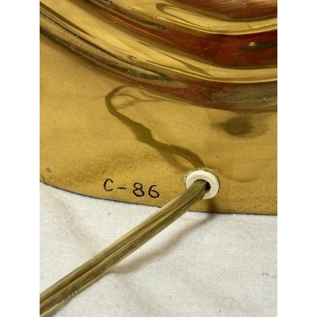 Pair of Pierre Cardin Brass Tidal Wave Lamps For Sale - Image 12 of 12